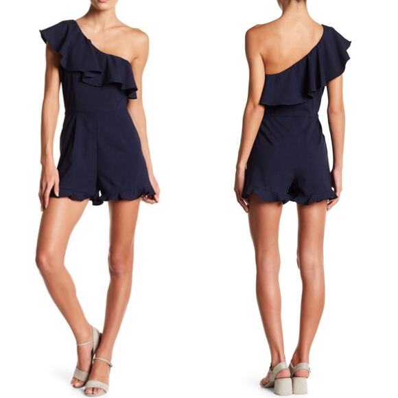 J.O.A x Revolve Ruffle Shoulder Romper - Picture 2 of 6